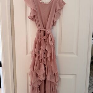 New With Tags: Joyfolie Blush Pink Ruffle High-low Dress